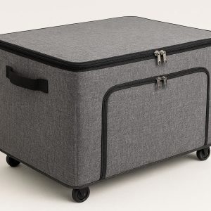 Double Zipper Wheeled Storage Box
